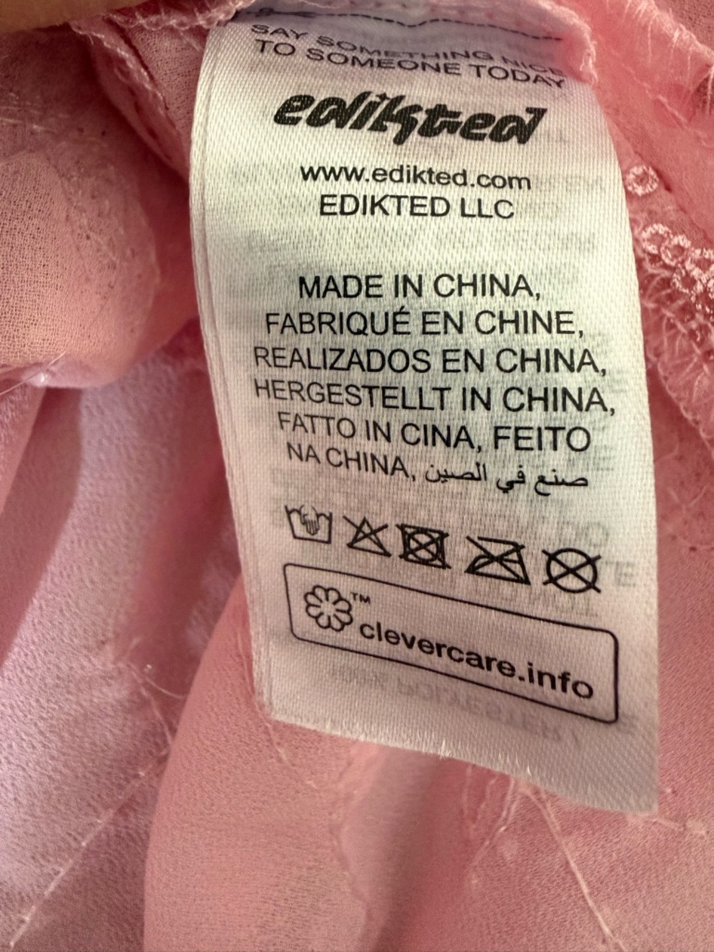 Edikted Romey Beaded Chiffon Mini Dress NWT SZ LARGE Festival Party Wedding Hot - Picture 14 of 15